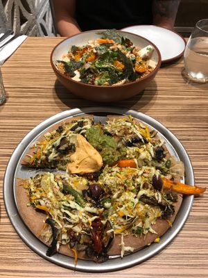 Salad and pizza. Win win.  at Buenos Aires Verde - Gorriti in Buenos Aires