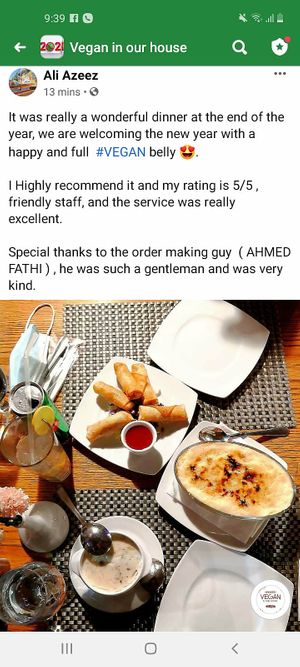 Our client 🙌 feedback at Vegan In Our House in Cairo