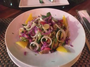 Oriental salad with Italian dressing   at Vegan In Our House in Cairo