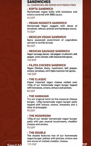 The updated menu. Part 4 #Veganuary at Vegan In Our House in Cairo