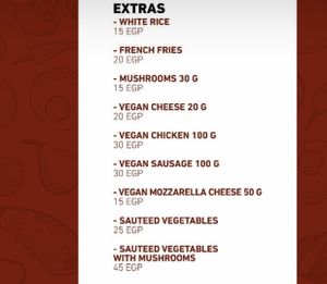 The updated menu. Part 5 #Veganuary at Vegan In Our House in Cairo