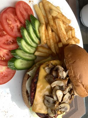 mushroom burger  at Vegan In Our House in Cairo