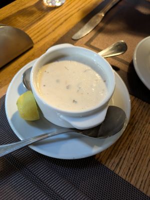 Mushroom soup at Vegan In Our House in Cairo