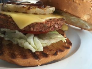 texas burger at Vegan In Our House in Cairo
