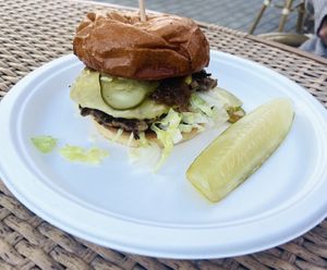 Burger  at Modern Times Beer in Santa Barbara