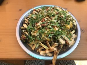 Chile Verde Fries  at Modern Times Beer in Santa Barbara