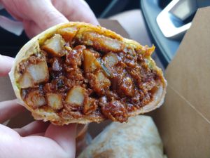 Chorizo Burrito 🌯 amazing flavor at Modern Times Beer in Santa Barbara