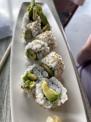 Avocado maki (special request for our young daughter)  at Universal Studios - The Cowfish Sushi Burger Bar in Orlando