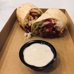 Black bean burrito at Las Vegan's - Corvin Plaza in Budapest