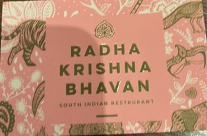 Their business card  at Radha Krishna Bhavan in South West London