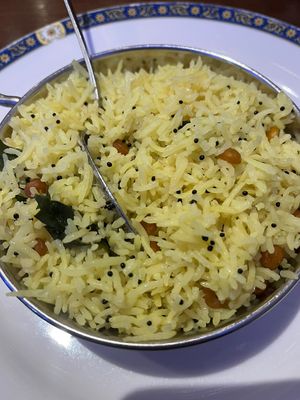 Lemon ricee #Veganuary at Radha Krishna Bhavan in South West London