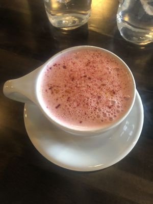 Pink moon milk at Javalato in Colorado Springs