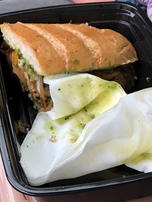 One half of the vegan panini (devoured the other half pretty quick)  at Javalato in Colorado Springs