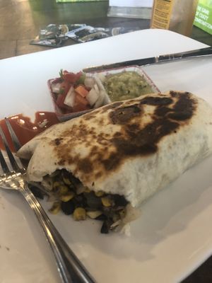 Vegan breakfast burrito at Javalato in Colorado Springs