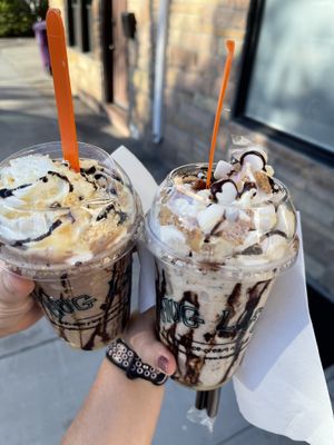 Retwik with oatmilk (left), Smores with oatmilk (right). Instant favorites!  at Hug Life in Long Beach