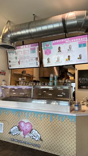 Menu board  at Hug Life in Long Beach