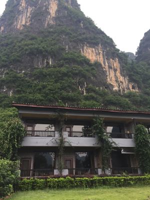 The back of the hotel  at Yangshuo Mountain Retreat in Yangshuo