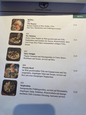 Bowls (main dishes)  at Aomame in Hamburg