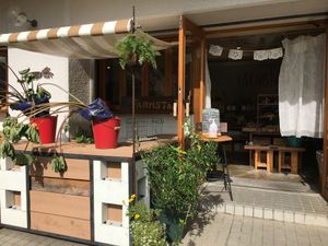 Outside the shop at Farmstand in Kobe