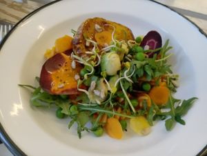 Pasta with homemade pesto. at Diekochdame in Vienna