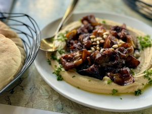 Eggplant hummuss  at Dvash in Boca Raton