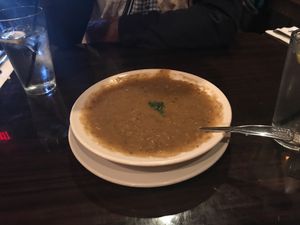 Vegan split pea soup at Dvash in Boca Raton