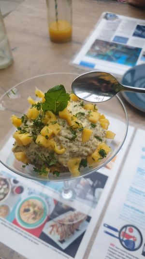 Chia mango coconut milk pudding at Piri Piries in Ukunda