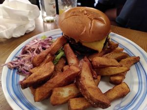 Moving Mountains burger at Ladybower Inn in Hope Valley