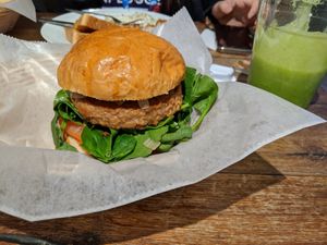 Beyond burger and super greens smoothie at Chey's Kitchen in Philadelphia