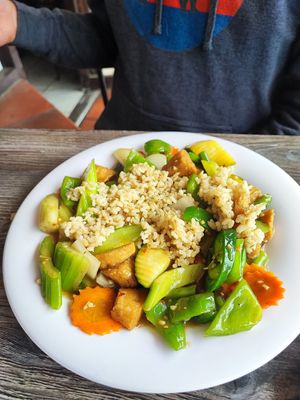 Vegan Kungpao chicken at Mitasie in Lake Forest