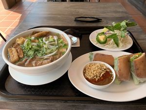 Pho and spring rolls at Mitasie in Lake Forest