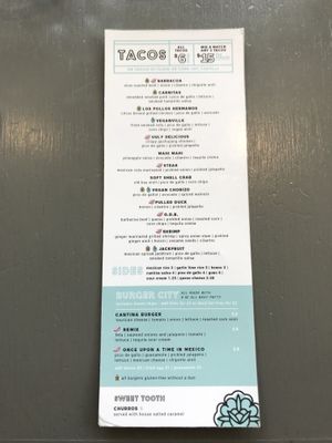 Food Menu 2 at The Grand Cantina in Windsor