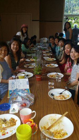 Maho Osano's Macrobiotic Cooking Teacher and class dine with us.   at Vegan Dinners in Palo Alto
