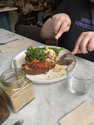 Beans on toast  at Another Heart To Feed in Manchester