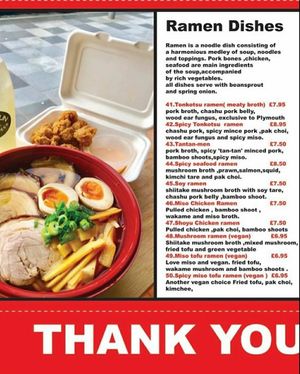 Menu Sept 2021 at Tea & Bun in Plymouth