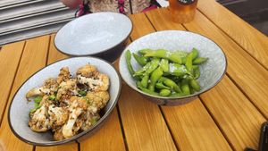 Vegan starters at Tea & Bun in Plymouth