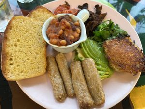 Vegan breakkie   at Lovelocks in Liverpool