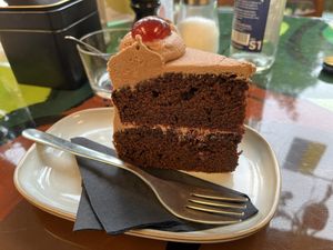 Choc cherry cake   at Lovelocks in Liverpool