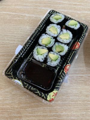 avocado sushi  at Bento in Edinburgh