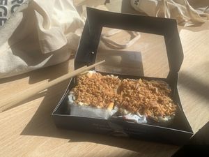 vegan crunch sushi  at Bento in Edinburgh