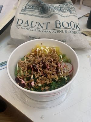 vegan bowl  at Bento in Edinburgh