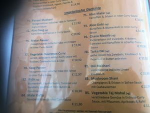 Veggies at Taj Mahal in Ahrensburg