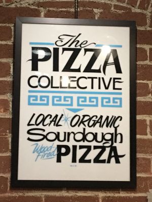 Sign at The Pizza Collective in Reno