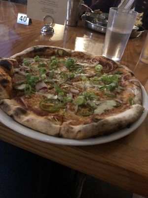 Apple bbq sauce pizza  at The Pizza Collective in Reno