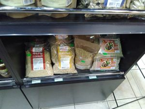 50 rubles for packets of dehydrated soy products at Jagannath - Osenniy Bul'var in Moscow