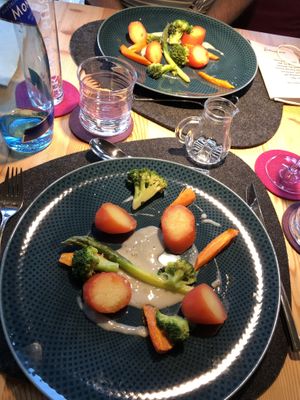 Beetroot potatoes with veggies at aufatmen in Leutasch