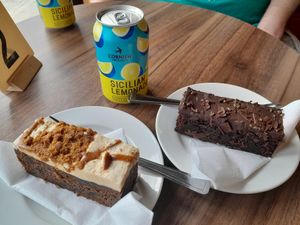 Chocolate cake & Sticky toffee with lotus biscoff cake at Flicka Donkey Sanctuary in Penryn