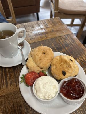 Vegan cream tea (with extra scone)  at Flicka Donkey Sanctuary in Penryn