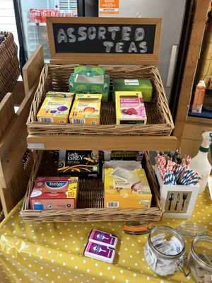 Tea selection   at Flicka Donkey Sanctuary in Penryn