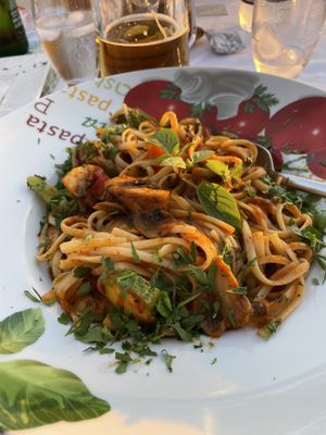 Pasta with vegetables. Amazing!  at Socrates in Crete